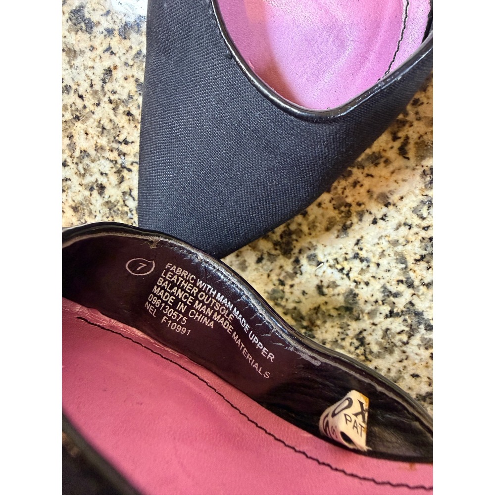 Isaac Mizrahi for Target Black Fabric Kitten Heel Pumps Pointed Toe Size 7 - Picture 8 of 8